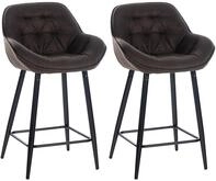 Clp - 2er Set Barhocker Gibson Braun Stoff