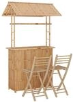 3-tlg. Bar-set Bambus - Vidaxl