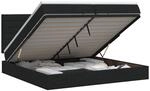 Ottoman Bett Mit Matratze Schwarz 200 X 200 Cm Stoff Vidaxl