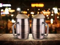 Aps - Ausgefallenes Bierkrug Set, 2x Humpen 0,5 Liter Aus Edelstahl In Kupfer...