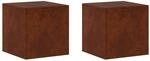 Pflanzenst&auml;nder 2 Pcs Rostoptik 40 X 40 X 40 Cm Wetterfeststahl Vidaxl