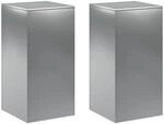 Pflanzenst&auml;nder 2 Pcs Silber 40 X 40 X 80 Cm Edelstahl Vidaxl