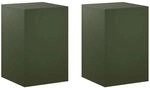 Pflanzenst&auml;nder 2 Pcs Olivgr&uuml;n 40 X 40 X 60 Cm Stahl Vidaxl