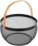 Secret De Gourmet - Obstkorb Aus Metall Retro, 29 Cm, Rot