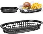 Servierk&ouml;rbe Im Fastfood-stil, Schwarz, 6 Stk., 275x175x(h)38mm - Hendi