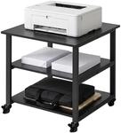 Relaxdays Druckertisch Mit Rollen, 3 Ebenen, Hxbxt: 53 X 50 X 50 Cm, Rolltisch...