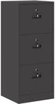 Aktenschrank Schwarz 45,5 X 42 X 106,5 Cm Kaltgewalzter Stahl Vidaxl