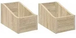 Lp Plattenbox 2 Stk. Sonoma-eiche 18 X 32 X 18 Cm Holzwerkstoff Vidaxl