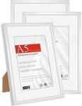 Bilderrahmen A5 14,8x21cm Aluminium Silber Mit Passepartout 10x15cm,...