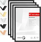 4x Bilderrahmen A3 30x42 Cm Schwarz Aluminium Metall Rahmen Wandmontage