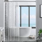 Duschvorhang 120x200cm 3d Steinmuster Eva Wasserdicht Anti-schimmel Transparent