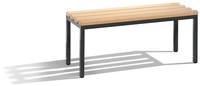 C+p Umkleidebank Basic, H420xb1500xt353mm Farbe Gestell Schwarzgrau