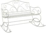 Vidaxl Garden Bench Antique White Steel