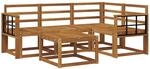 Outdoor-sofagarnitur 5 Stk. Natur Massivholz Akazie Vidaxl