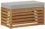 Outdoor Hocker Bank Massivholz Akazie Natur Vidaxl