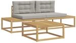 Outdoor-sofagarnitur 3 Stk. 2-sitzer Polyester Wei&szlig; Vidaxl