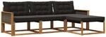 Vidaxl Outdoor Sofa Set 4 Pcs Natural And Black