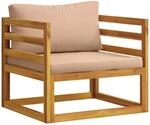 Sofa-element Mit Kissen Massivholz Akazie Natur Vidaxl