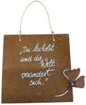Rost Deko Spruchtafel "du L&auml;chelst...." - Eine Geschenkidee F&uuml;r Menschen, Die Man
