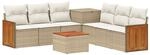 Sofa Set 8 Stk. Beige Und Cremewei&szlig; 55 X 55 X 37 Cm Vidaxl