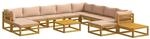 Sofa-set 12 Stk. Natur Massivholz Akazie Vidaxl