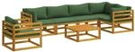 Sofa-set 7 Stk. Natur Massivholz Akazie Vidaxl