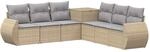 Sofa Set 7 Stk. Beige Und Hellgrau 243 X 243 X 85 Cm Vidaxl