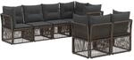 Gartensofa-set 7 Stk. 7-sitzanzahl Grau Poly-rattan Vidaxl