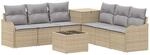 Sofa Set 8 Stk. Beige Und Hellgrau 55 X 55 X 37 Cm Vidaxl