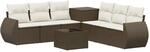 Sofa Set 8 Stk. Braun Und Creme Wei&szlig; 55 X 55 X 37 Cm Vidaxl