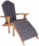Garten-adirondack-stuhl Mit Fu&szlig;st&uuml;tze Natur Massivholz Teak Vidaxl