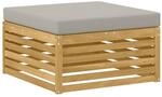 Outdoor-fu&szlig;hocker Massivholz Akazie Wei&szlig; Vidaxl