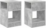 Vidaxl End Table 2 Pcs Concrete Grey 30.5 X 30 X 45 Cm Engineered Wood