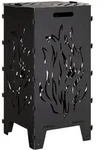 Feuerstelle Schwarz 47 X 38 X 75 Cm Stahl Vidaxl