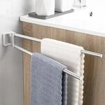 Doppelter Handtuchhalter 39cm, 180&deg; Schwenkbar, Edelstahl, Wandmontage