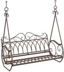 Schaukelbank Stahl 112 X 60 X 126,5 Cm Antikbraun Vidaxl