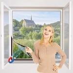 Magnetischer Insektenschutz F&uuml;r Fenster, Zuschneidbar, Bis 100x130 Cm, Wei&szlig;
