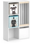 Vicco - Kinderregal Luigi, Wei&szlig;, 72 X 107.8 Cm Mit 2 Faltboxen Opt.4