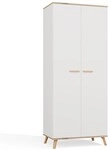Kleiderschrank Olympo 2d Wei&szlig;e Eiche Artisan 80 Cm Bar 2 Schlafzimmert&uuml;r
