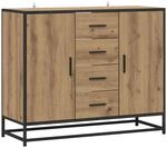 Vidaxl Sideboard Artisan Oak 92 X 35 X 76 Cm Engineered Wood