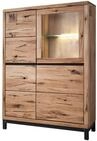 Highboard Wildeiche 103x40x148 Natur Ge&ouml;lt Villanders 105