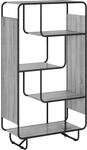 Highboard Sonoma-grau 80 X 37.5 X 144 Cm Holzwerkstoff Vidaxl