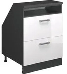 Dachschr&auml;genschrank Rion, Wei&szlig; Hochglanz, 60 X 81.6 Cm Mit 2 Schubladen,
