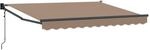 Ausziehbare Markise Taupe 3,5 X 2 M Polyester Und Metall Vidaxl