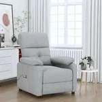 Massagesessel Hellgrau Stoff Vidaxl