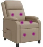 Massage Relaxsessel Cappuccino Kunstleder Vidaxl