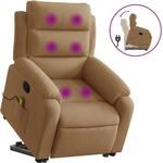 Massagesessel Mit Aufstehhilfe Braun Samt Vidaxl
