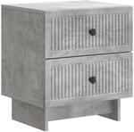 Vidaxl Bedside Cabinet With Drawer Concrete Grey 43 X 34.5 X 47.5 Cm