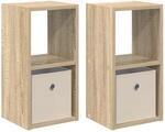 Vidaxl Bedside Table 2 Pcs Sonoma Oak 25.5 X 22 X 49.5 Cm
