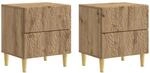 Vidaxl Bedside Table 2 Pcs Artisan Oak 43 X 34.5 X 48 Cm